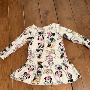 Disney Minnie Mouse Pink and Black Casual Dress